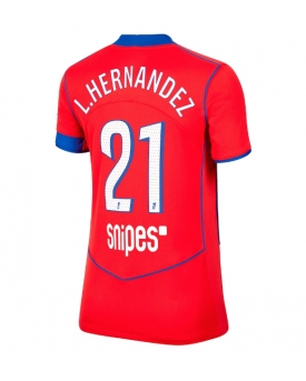 Paris Saint-Germain Lucas Hernandez #21 Maglia Gara Terza Repliche 2025-26 Donna Maniche Corte